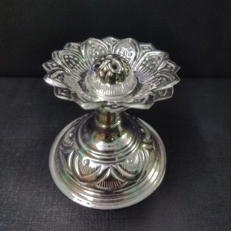 Sterling Silver Mangalore Agarbathi Stand also known as Sterling Silver Agarbatti Stand is a Sterling Silver Lamp of 92.5% Purity partially machined and handcrafted to perfection by Chennai Silver Smith.