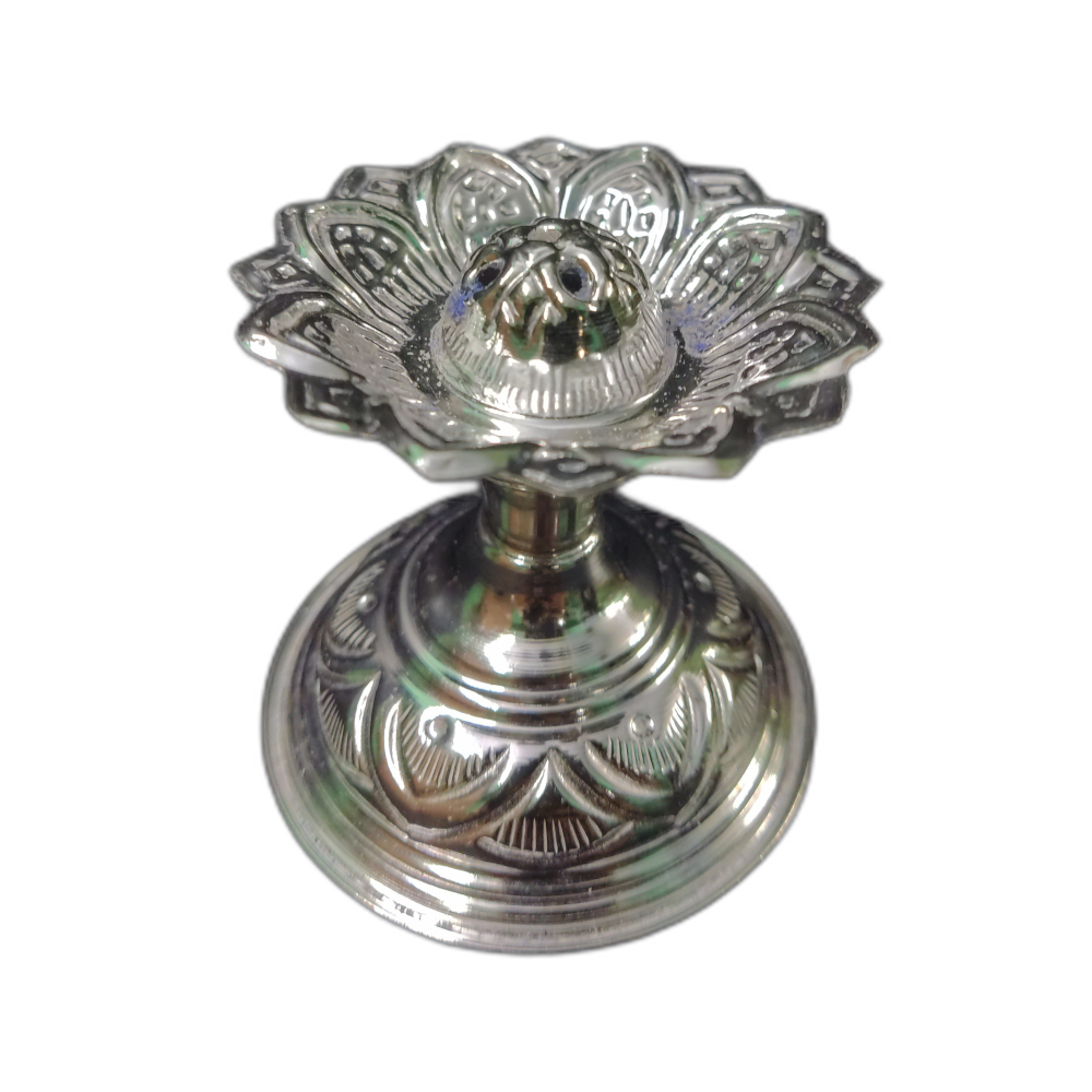 Sterling Silver Mangalore Agarbathi Stand also known as Sterling Silver Mangalore Bathi Stand is a Sterling Silver Lamp of 92.5% Purity partially machined and handcrafted to perfection by Chennai Silver Smith.