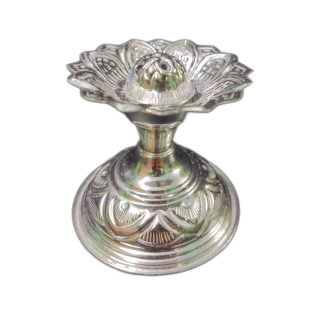 Sterling Silver Mangalore Agarbathi Stand also known as Sterling Silver Mangalore Bathi Stand is a Sterling Silver Lamp of 92.5% Purity partially machined and handcrafted to perfection by Chennai Silver Smith.